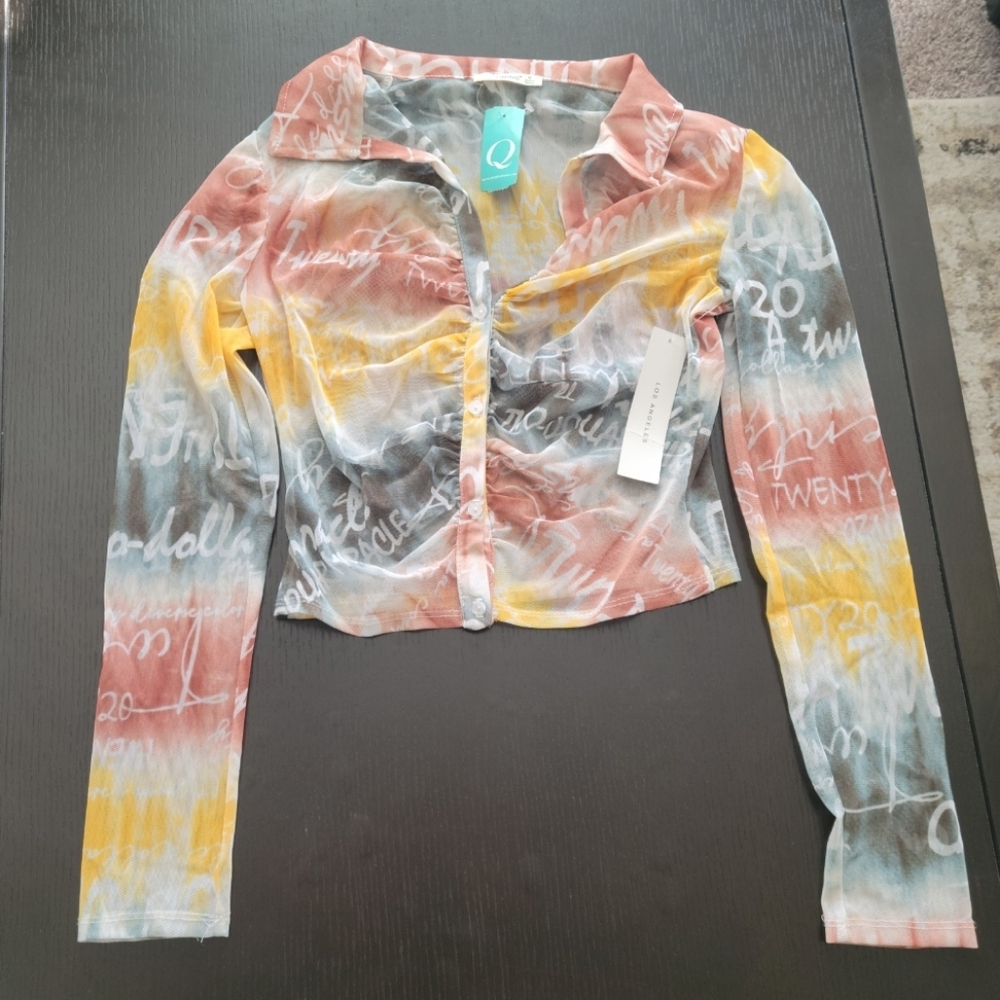 Sheer cropped top